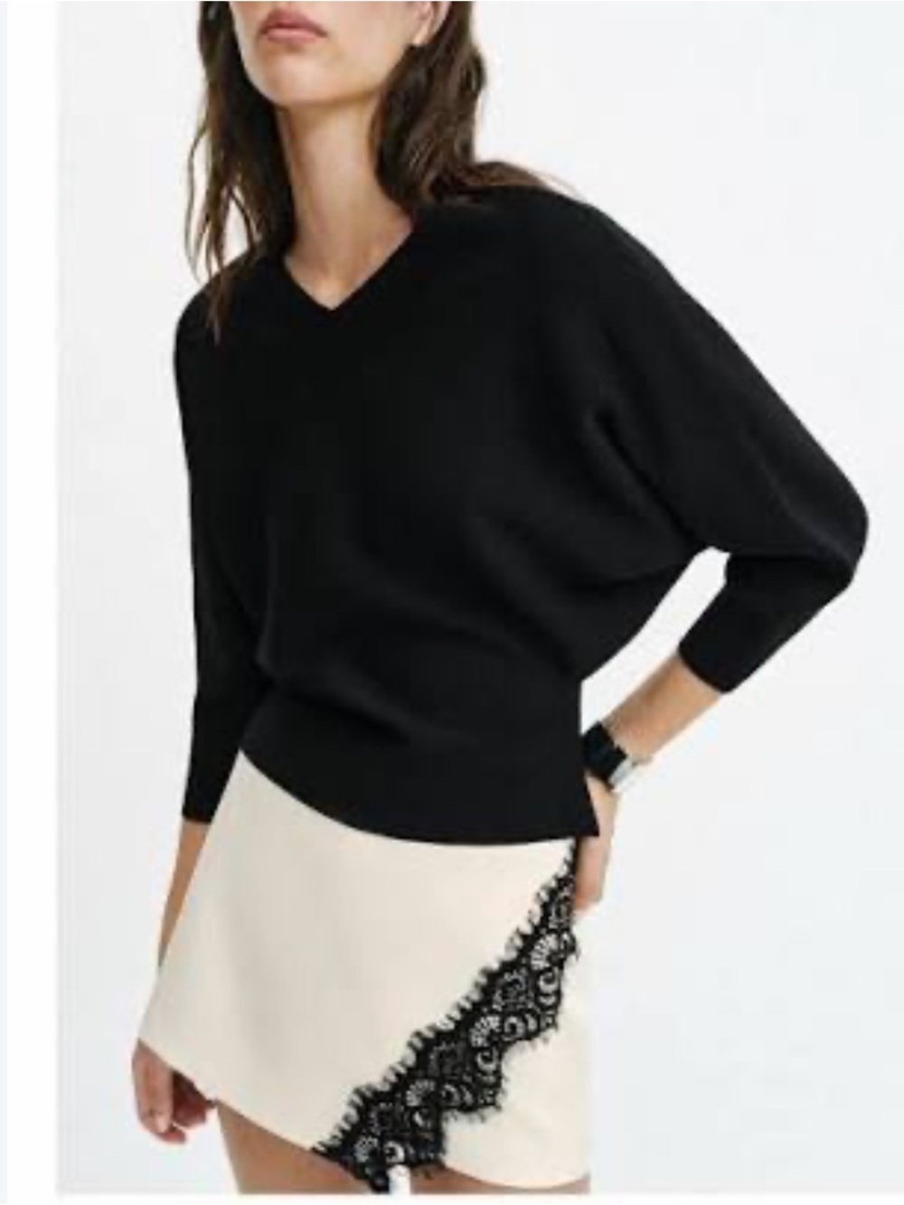 Zara knit jumper with balloon sleeves